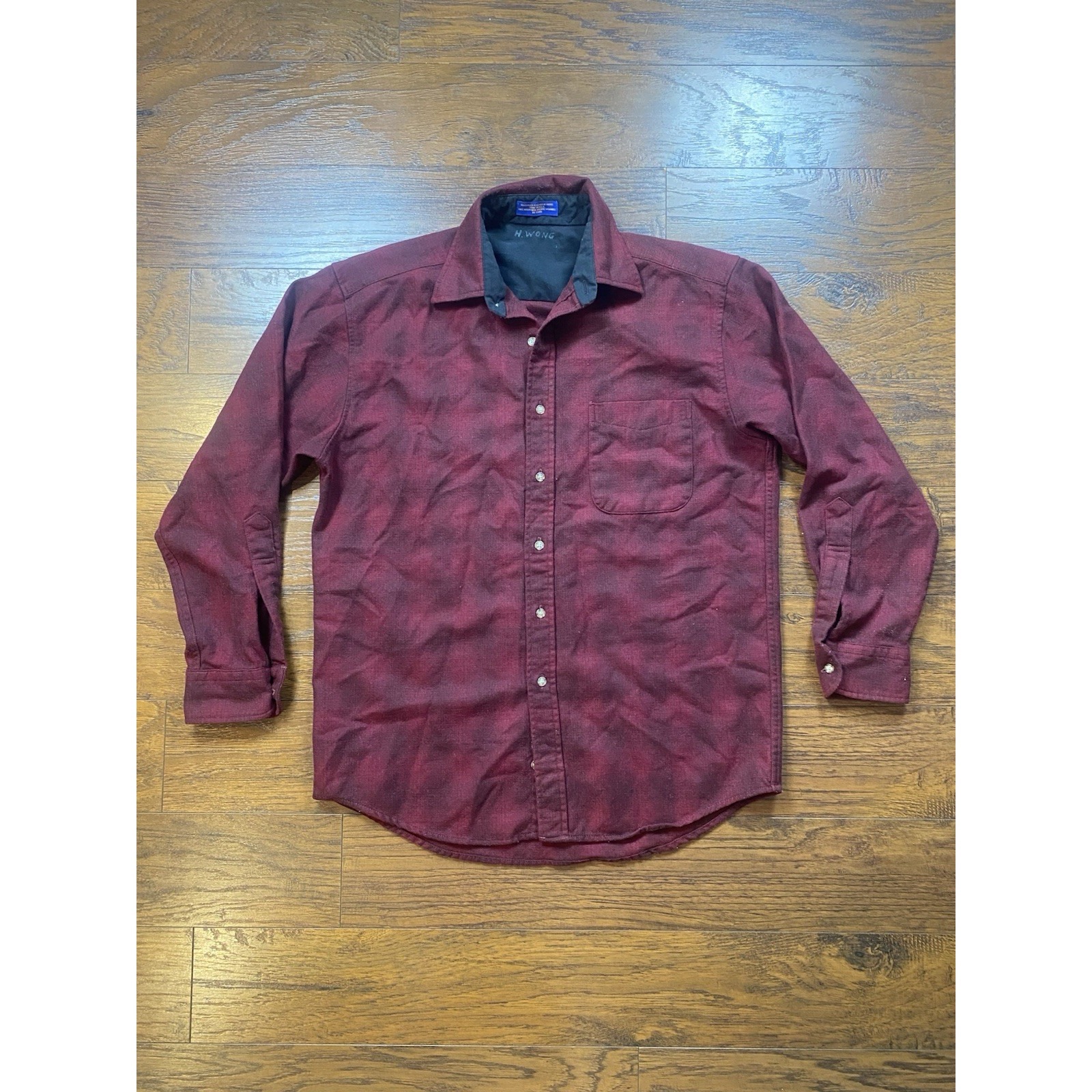 Vtg Pendleton Men's Board Shirt Size L 100% Wool Virgin Vintage